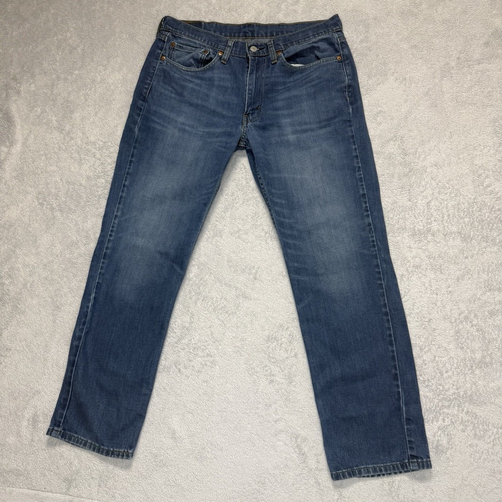 Levi's 514 Men's Jeans 34x32 Straight Fit Blue Denim Stretch Classic